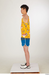  Lan blue shorts dressed sports standing t poses white sneakers whole body yellow printed tank top 0003.jpg